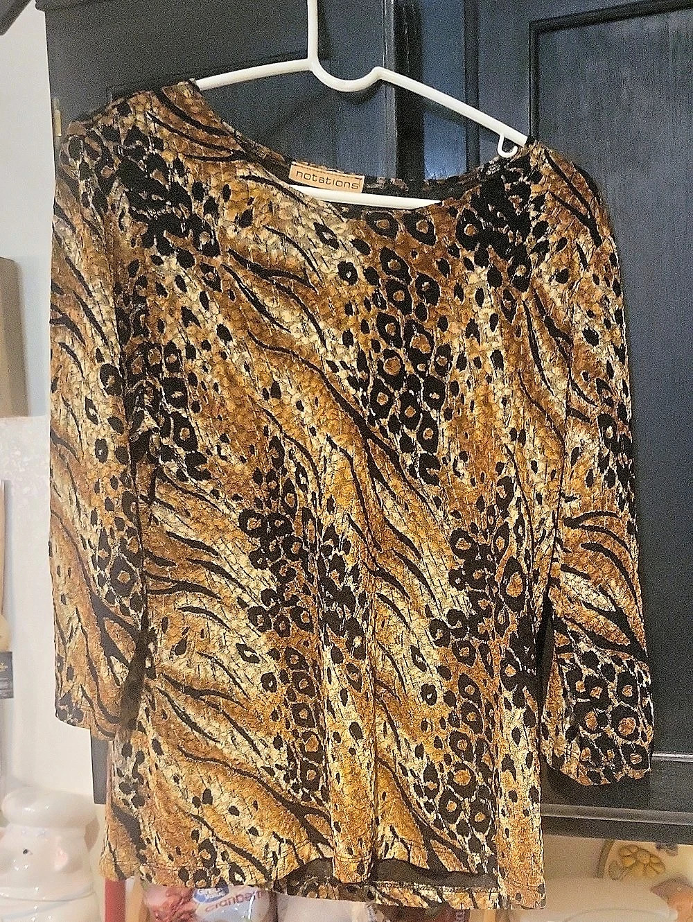 notations Animal Print Tunic in Brown & Black
